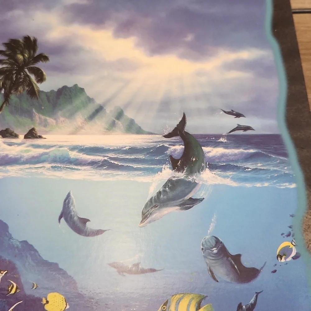 Anthony Casay ocean dolphin scene Stuart Hall folder unpunched from 1997